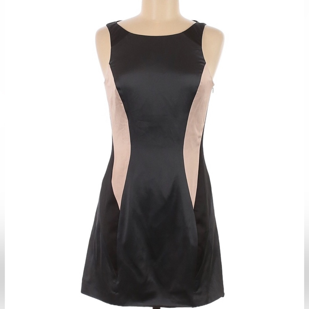 All Saints Black and Beige Mini Dress